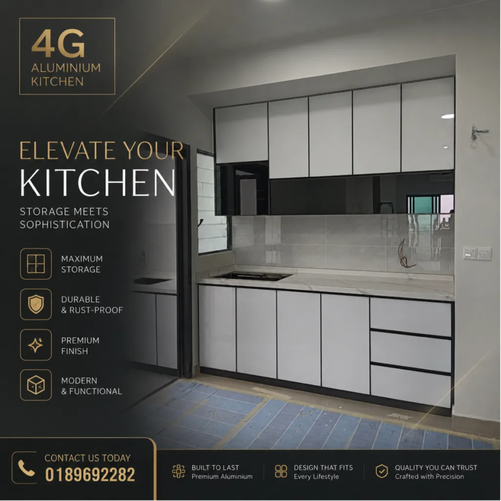 Supra Aluminium kitchen cabinet supplier in Shah Alam